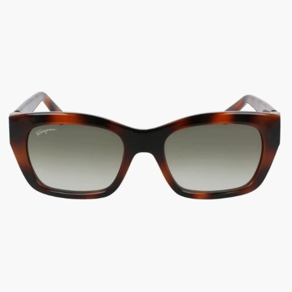 NWT Auc Ferragamo Tortoise/ Khaki Rectangular Sunglasses Made in Italy main image 7